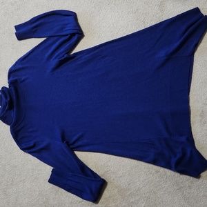 Apt. 9  Turtle Neck Sweater Cobalt Blue with Black Flecks - Medium